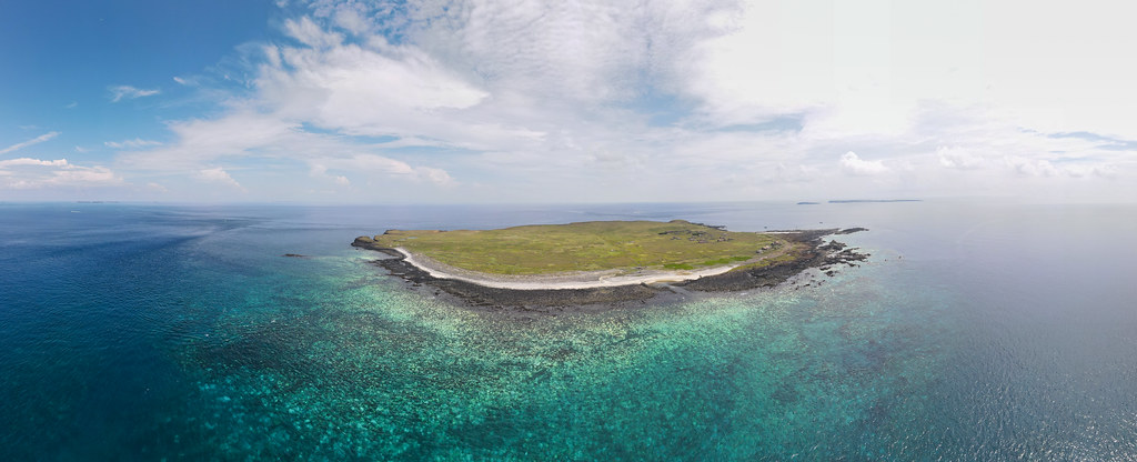 2020年9月，南方四島西吉嶼南岸珊瑚白化狀況。照片提供：蘇淮